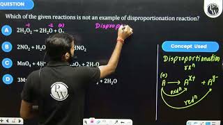 Which of the given reactions is not an example of disproportionation reaction [upl. by Aeriel]