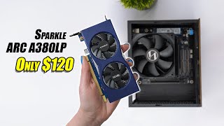 One Of The BEST Budget Low Profile Graphics Cards You Can Buy Sparkle A380 LP Hands On [upl. by Newkirk]