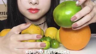 ASMR EATS ★ Check acidity of fruits orange lemon kumquat [upl. by Lladnyk]