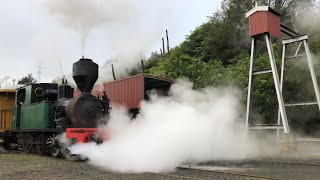 Peckett amp Sons 1630 departing Pukemiro station BTC Glen Afton Branch Line 4K [upl. by Elliven]