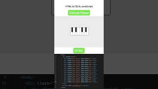 Create a Virtual Piano with HTML amp CSS amp JavaScript coding music piano programming [upl. by Imaj]