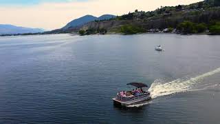 Tour Okanagan Lake on a Pontoon Boat  SWR Boat Rentals [upl. by Inahc900]