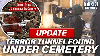 UPDATE Massive TERROR TUNNEL Under Khan Yunis CEMETERY Housed Hamas WAR ROOM  TBN Israel [upl. by Ahsemit]