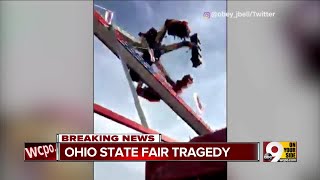 Ohio State Fair ride breaks midswing killing 1 and hurting 7 [upl. by Emearg]