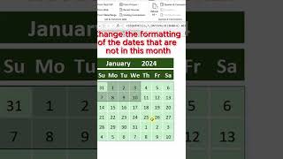 Dynamic Calendar in Excel shorts excel SantechGadgets [upl. by Banebrudge]