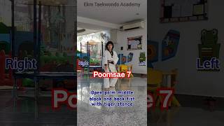 Poomsae 7 for Red belt from taekwondo poomsae taekwondotraining taekwondoclass youtubeshorts [upl. by Gagliano]