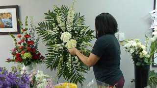 How to Make Standing Spray Floral Arrangement for a Funeral [upl. by Barnard]