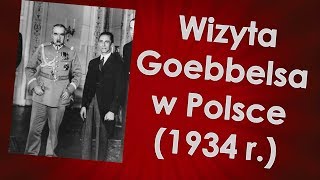 Wizyta Josepha Goebbelsa w Polsce 1934 r [upl. by Rothmuller]