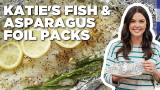 Katie Lee Biegels Fish Lemon and Asparagus Foil Packs  The Kitchen  Food Network [upl. by Luisa33]