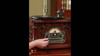 compact classy All in One Record Player with a large horn Good gifts for your familiy [upl. by Tteirrah]