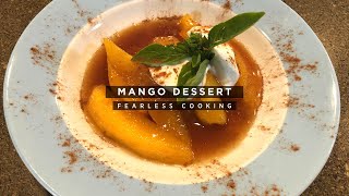 How to make Quick Mango Dessert Flambe  Dessert flambe [upl. by Ennairej476]