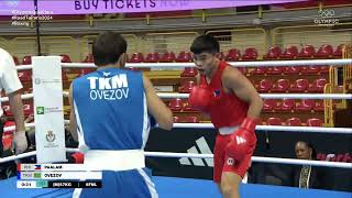 Carlo Paalam PHI vs Shukur Ovezov TKM World Olympic Qualifiers 2024 57kg [upl. by Oiromed518]