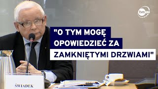 Afera Wizowa Kaczyński stawił się przed komisją TVN24 [upl. by Ahsekat]