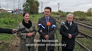 Wiceminister Infrastruktury Piotr Malepszak o kolei do Łomży [upl. by Nnave]