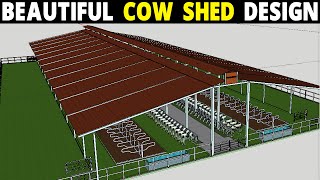 Cow Shed Plans and Design  Dairy Farm Design [upl. by Arodal]