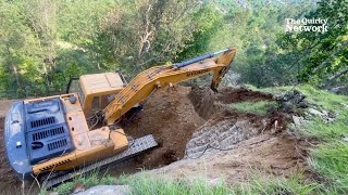 Robust Excavator Digging for Motor Road on a Treacherous Steep Hill [upl. by Nick]