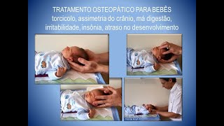 Bebê de 2 semanas Exame e tratamento pela Osteopatia craniossacral [upl. by Ellett]