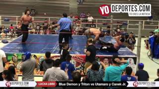 Blue Demon y Triton triunfan en el Cicero Stadium contra Canek Jr y Utamaro [upl. by Neahs]