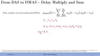 Lecture on Delay Multiply and Sum Beamforming [upl. by Llerehs]