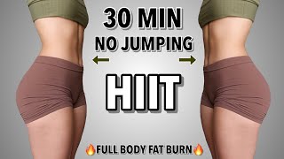 30 MIN LOW IMPACT HIIT WORKOUT 🔥  Full Body No Equipment No Jumping  Apartment Friendly HIIT [upl. by Hanid410]