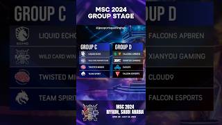 The World Champion Group MSC 2024 Group C amp D  MSC 2024 Riyadh Saudi Arabia [upl. by Laertnom]