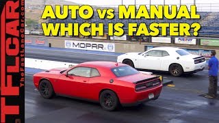 Whats Faster an Automatic or Manual Hellcat Watch This Drag Race to Find Out [upl. by Matland]