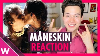 Måneskin quotI Wanna Be Your Slavequot Reaction  Live kiss in Poland [upl. by Ahsiuqram]