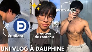 Journée productive dun étudiant créateur de contenu go muscu à DauphinePSL [upl. by Nehttam520]