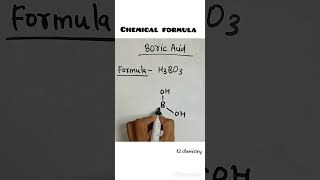 Chemical formula of boric acid l boric acid formula and structure l structure of boric acid l [upl. by Damle]