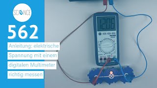 Anleitung elektrische Spannung mit einem digitalen Multimeter richtig messen  Experiment [upl. by Prichard]