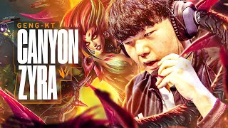 GENG CANYON LOCKS IN ZYRA VS KT  KT VS GENG  LCK SUMMER 2024  CAEDREL [upl. by Dusa990]