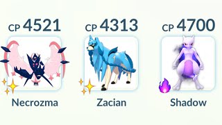 Level 50 Shiny Zacian Shiny Dawn Wings Necrozma Sw Mewtwo Team in Pokemon GO [upl. by Bringhurst]