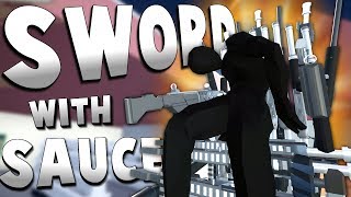 A THRONE MADE OF GUNS  Best Workshop Levels  Sword With Sauce Alpha Gameplay [upl. by Phillis]