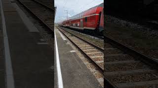 Deutsche Bahn 🚆 Bahnhof Kaufering Bayern Allgäu Doppelstockwagen mit Baureihe 111 München  Buchloe [upl. by Enitsuga]