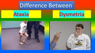 Difference between Ataxia and Dysmetria [upl. by Nomzed]