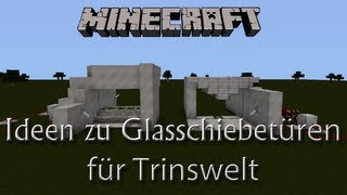 MINECRAFT  Glas Schiebetüren Ideen für Trinswelt Deutsch [upl. by Ahseral]