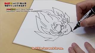 Akira Toriyama Draws Goku ENGLISH SUB [upl. by Ita]