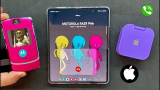 Motorola RAZR Vs i16pro from China Incoming Call amp Outgoing Call Samsung Galaxy Z Fold3 [upl. by Macdonell]