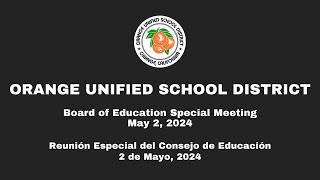 Special OUSD School Board Meeting  May 2 2024 [upl. by Talmud]