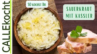 Kassler mit Sauerkraut und Kartoffeln Super saftiger Auflauf Rezept [upl. by Alliuqaj]