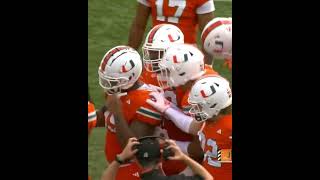 WOAH this hit was called targeting 😳😳 miamifootball georgiatech miamivsgeorgiatech [upl. by Reiners773]