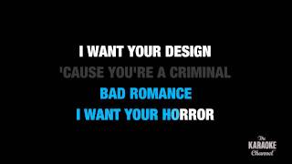 Bad Romance in the Style of quotLady Gagaquot karaoke video with lyrics with lead vocal [upl. by Yenruogis]