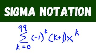 sigma notation [upl. by Otsenre]