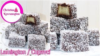 Lamingtons αυστραλιας Συνταγη  Χιονατη με κακαο και ινδοκαρυδο  λαμινγκτονς [upl. by Twum]