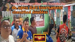 4k open Dart tournament classified doubles  Purok 4 Mauswagon village  rexnorvinTV [upl. by Matthieu]