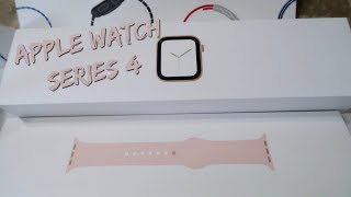 Apple Watch Series 4 Unboxing  40mm Gold Pink Sand [upl. by Viquelia]