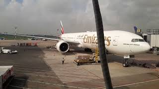 Hajrat Shahjalal International Airport to Dubai Intl Airport  Emirates AirlinesBoeing 777300 ER [upl. by Om]