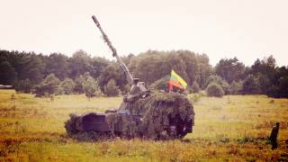 PzH 2000 selfpropelled howitzer of Lithuanian Armed Forces [upl. by Ilatfen]