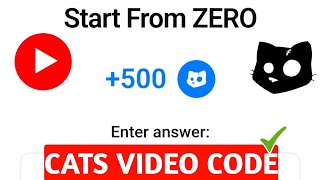 Start From ZERO Cats Video Code  8 October Code  Cats Video Code Today [upl. by Uno]