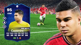 95 COPA AMERICA ACADEMY MIDFIELDER EVOLUTION CASEMIRO PLAYER REVIEW  EA FC 24 ULTIMATE TEAM [upl. by Dhaf]